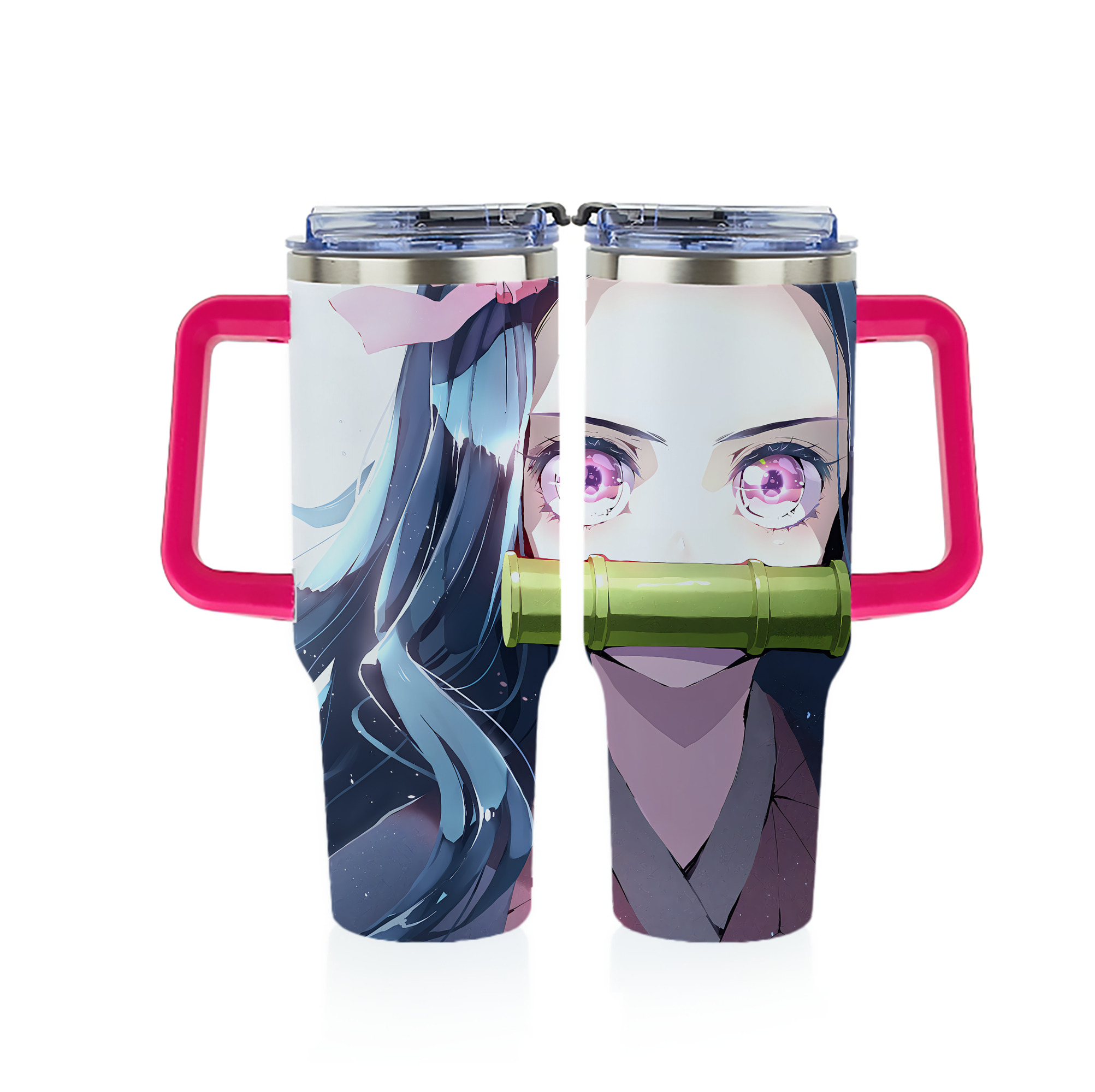 （画像用） 鬼滅の刃（きめつのやいば）竈門 禰󠄀豆子／かまど ねずこ Kamado Nezuko 1200ｍLフルプリント車用タンブラー